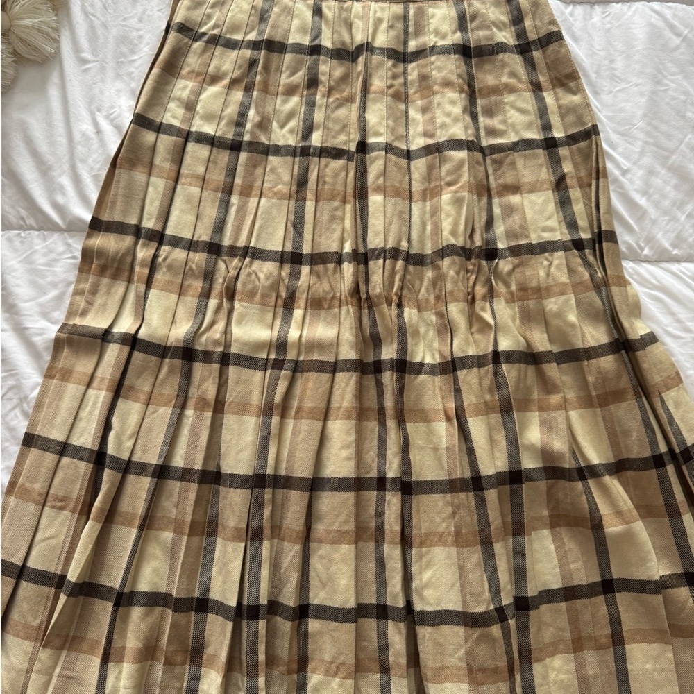 VINTAGE 100% wool midi skirt